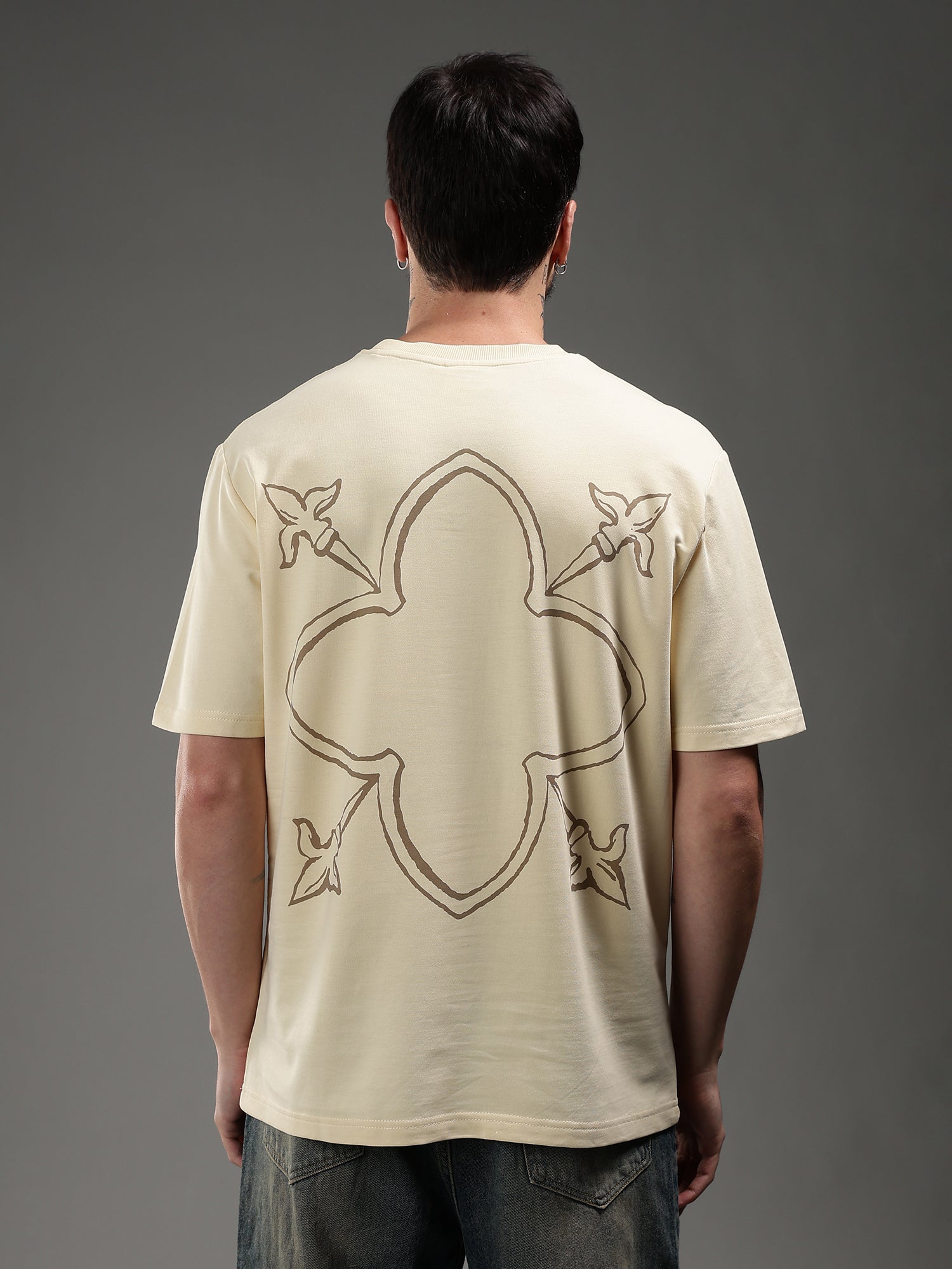 SNOWPARD Desert Sigil T-Shirt Sand Beige - Detail | Desert Sigil Print Close-Up