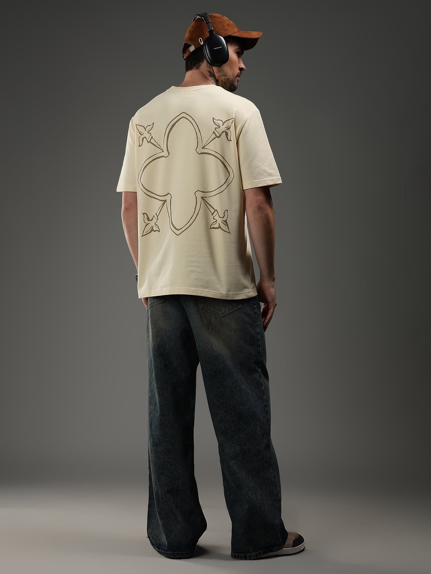 SNOWPARD Desert Sigil T-Shirt Sand Beige - Full Length | Luxury Men's Brand India