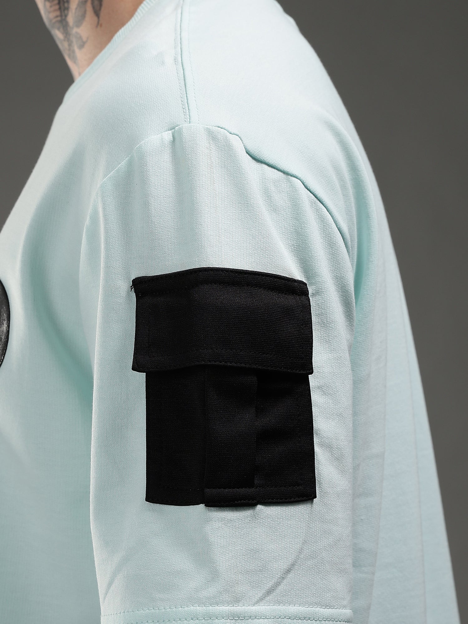 SNOWPARD Utility Logo Supima T-Shirt Ice Mint - Model Wearing | Premium Men's Fashion India