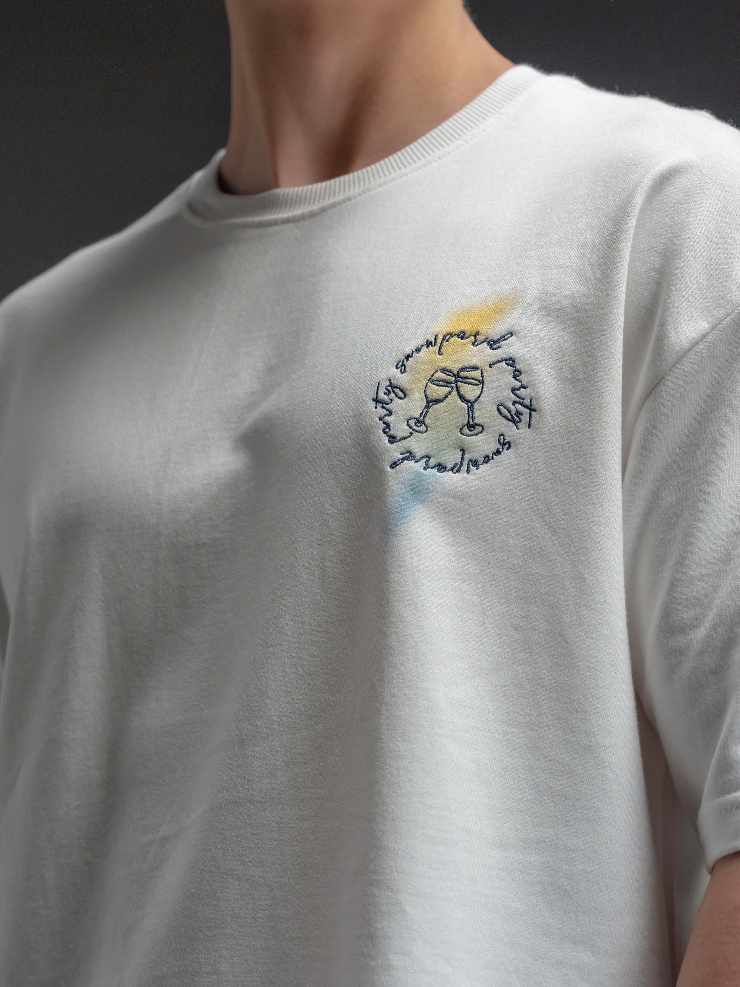 SNOWPARD Graphic Cotton T-Shirt Off White - Model Wearing | Premium Men's Fashion India