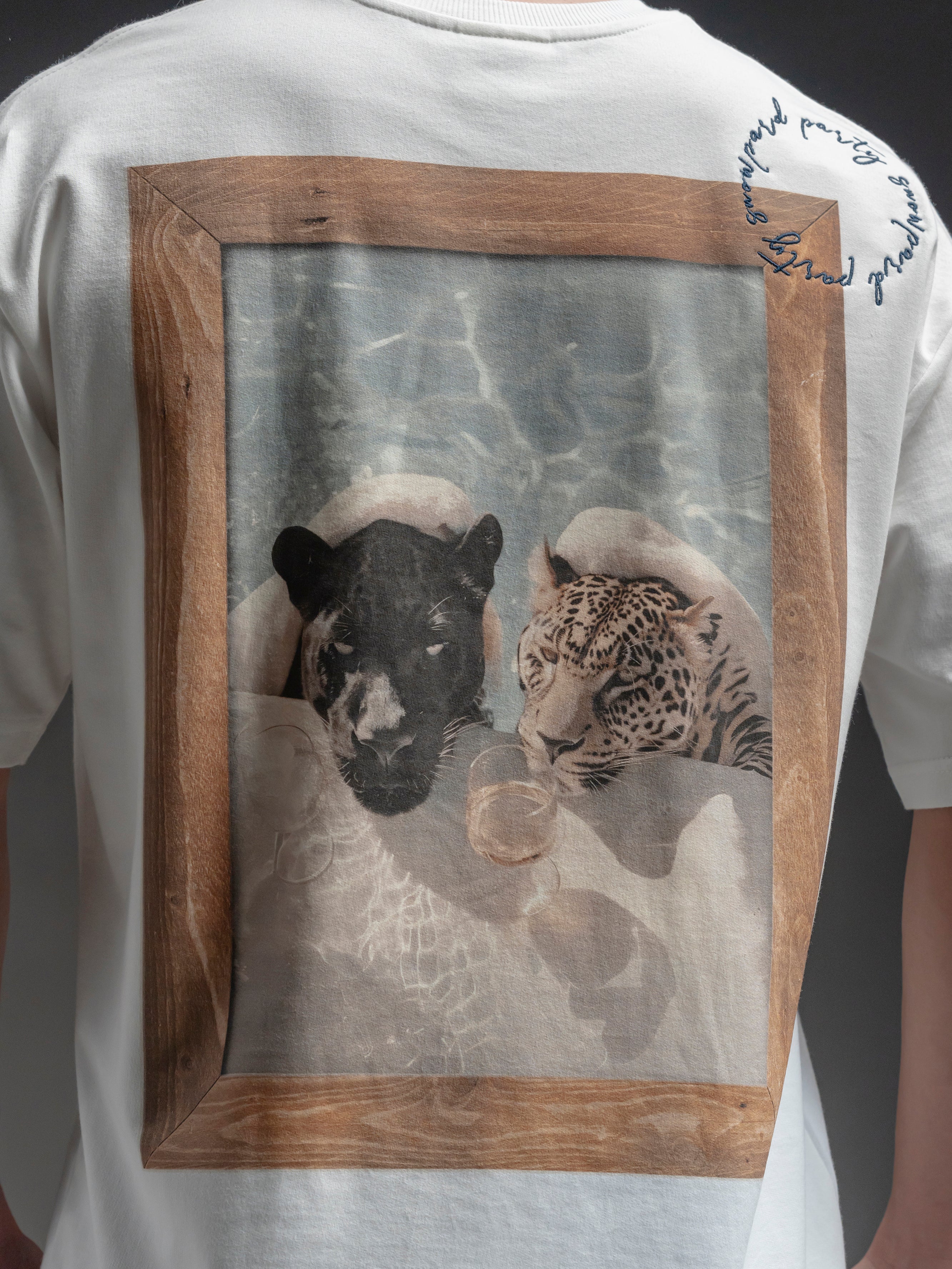 SNOWPARD Graphic Cotton T-Shirt Off White - Full Length | Luxury Men's Brand India