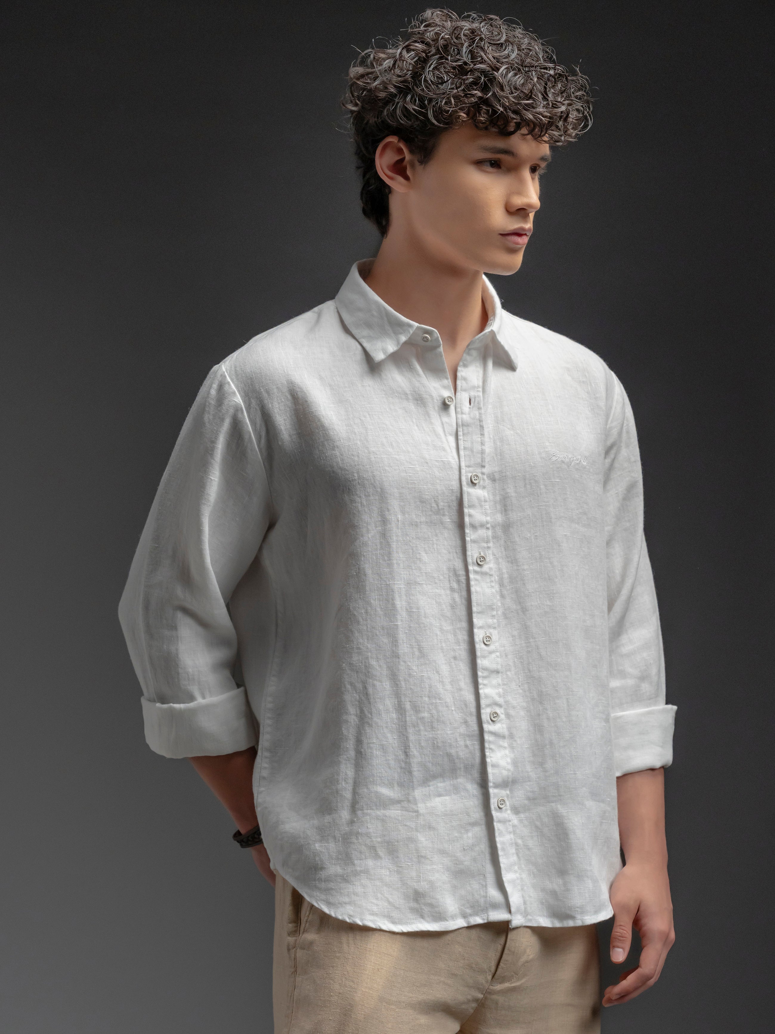 Classic Linen Shirt - White