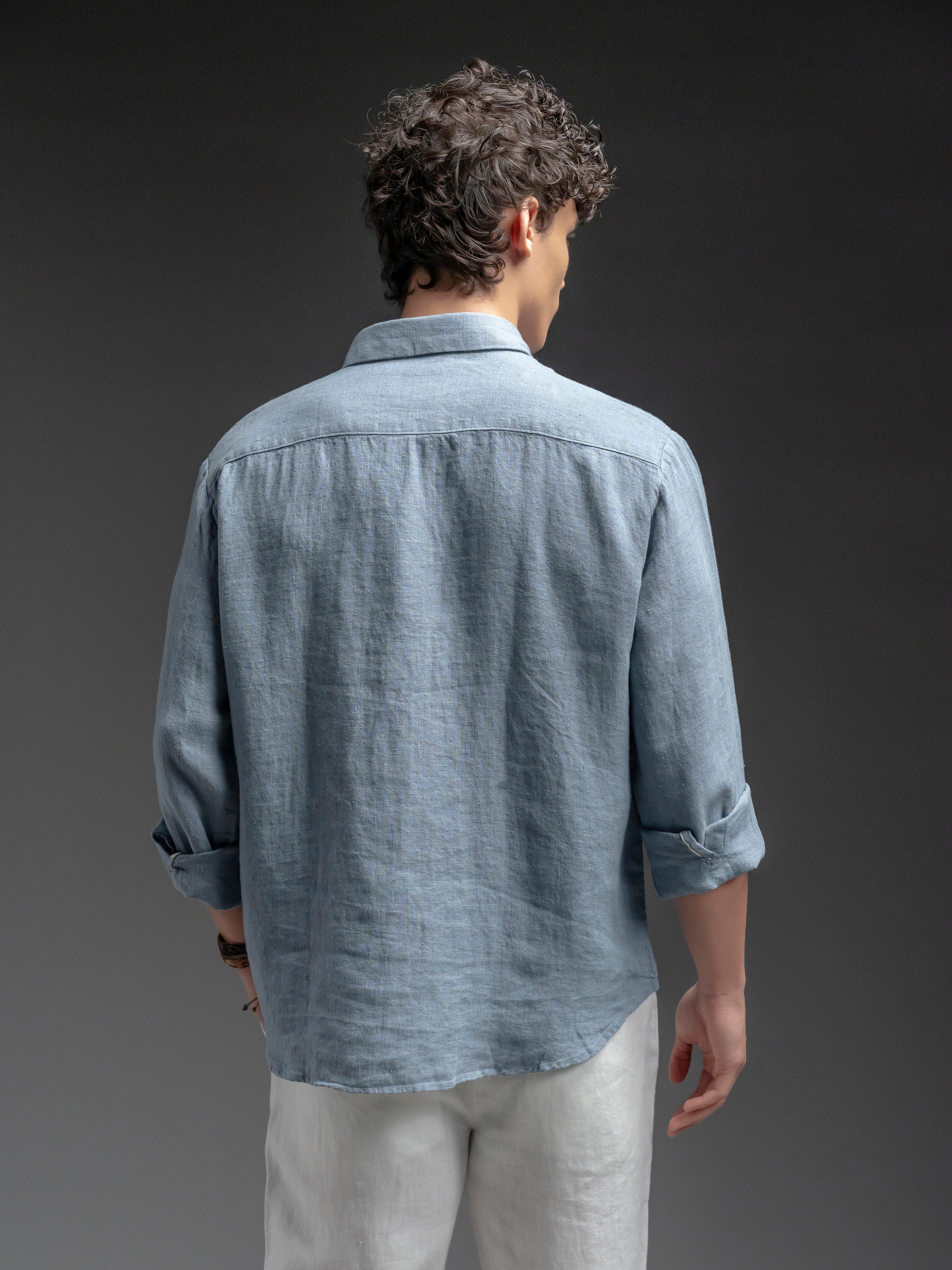 Classic Linen Shirt - Blue