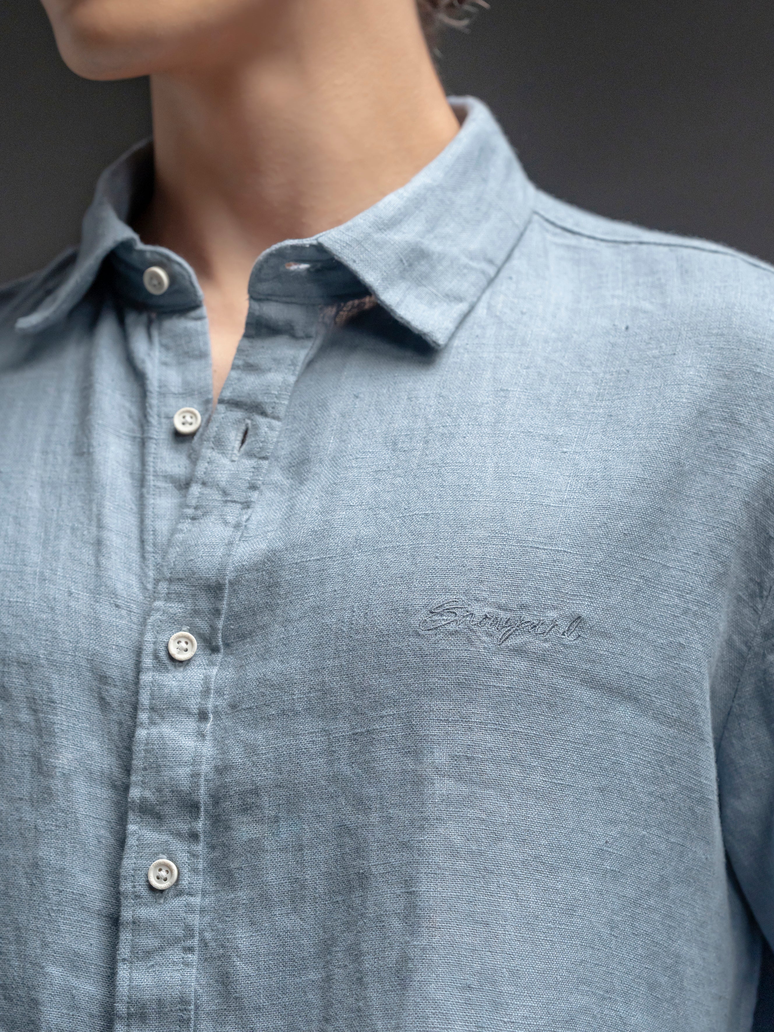 Classic Linen Shirt - Blue