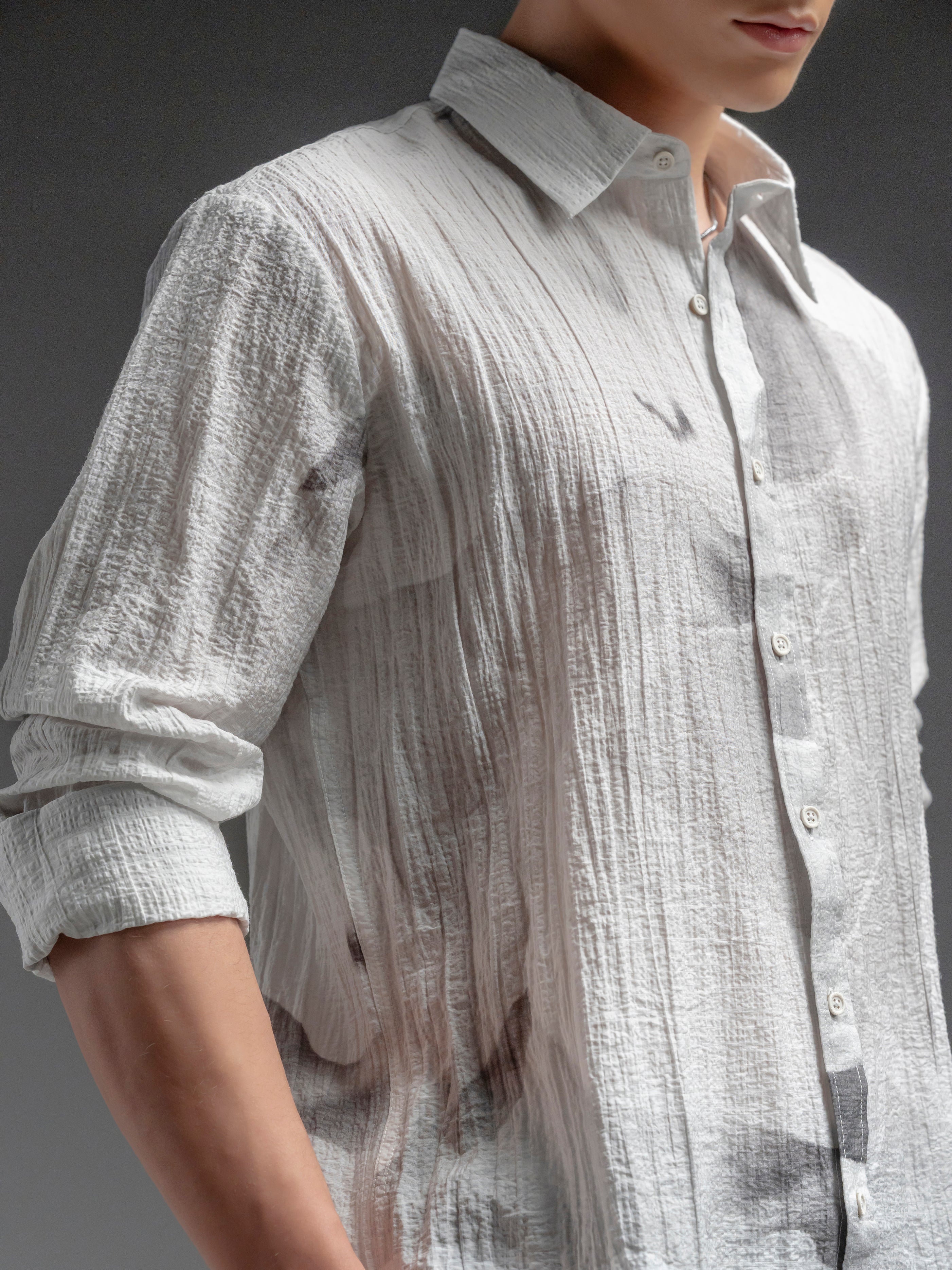 Abstract Crinkle Shirt