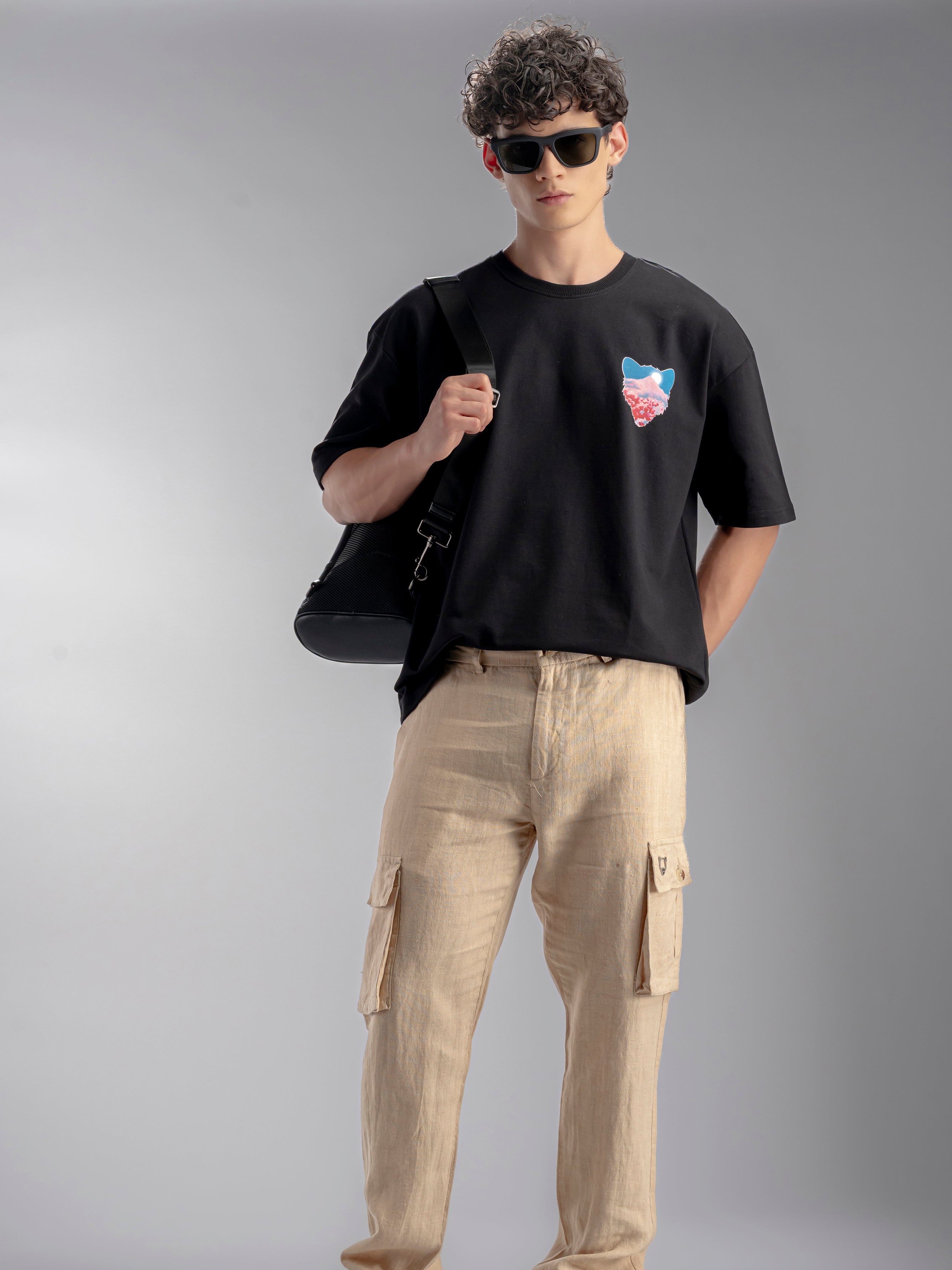 SNOWPARD Ghost of Mountains Graphic T-Shirt Black - Full Length | Luxury Men's Brand India