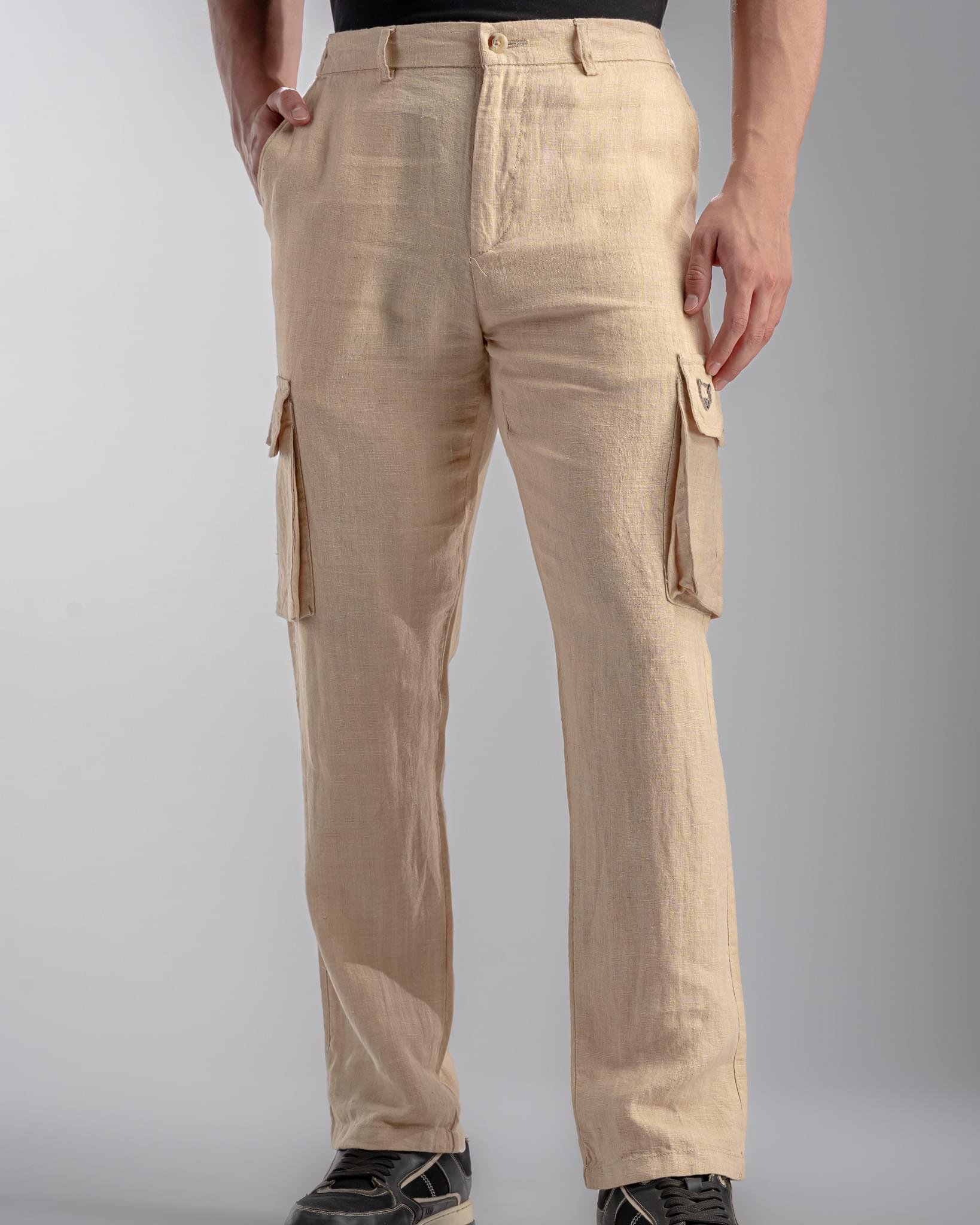 Snowpard Lida Linen Cargo — Beige, side view