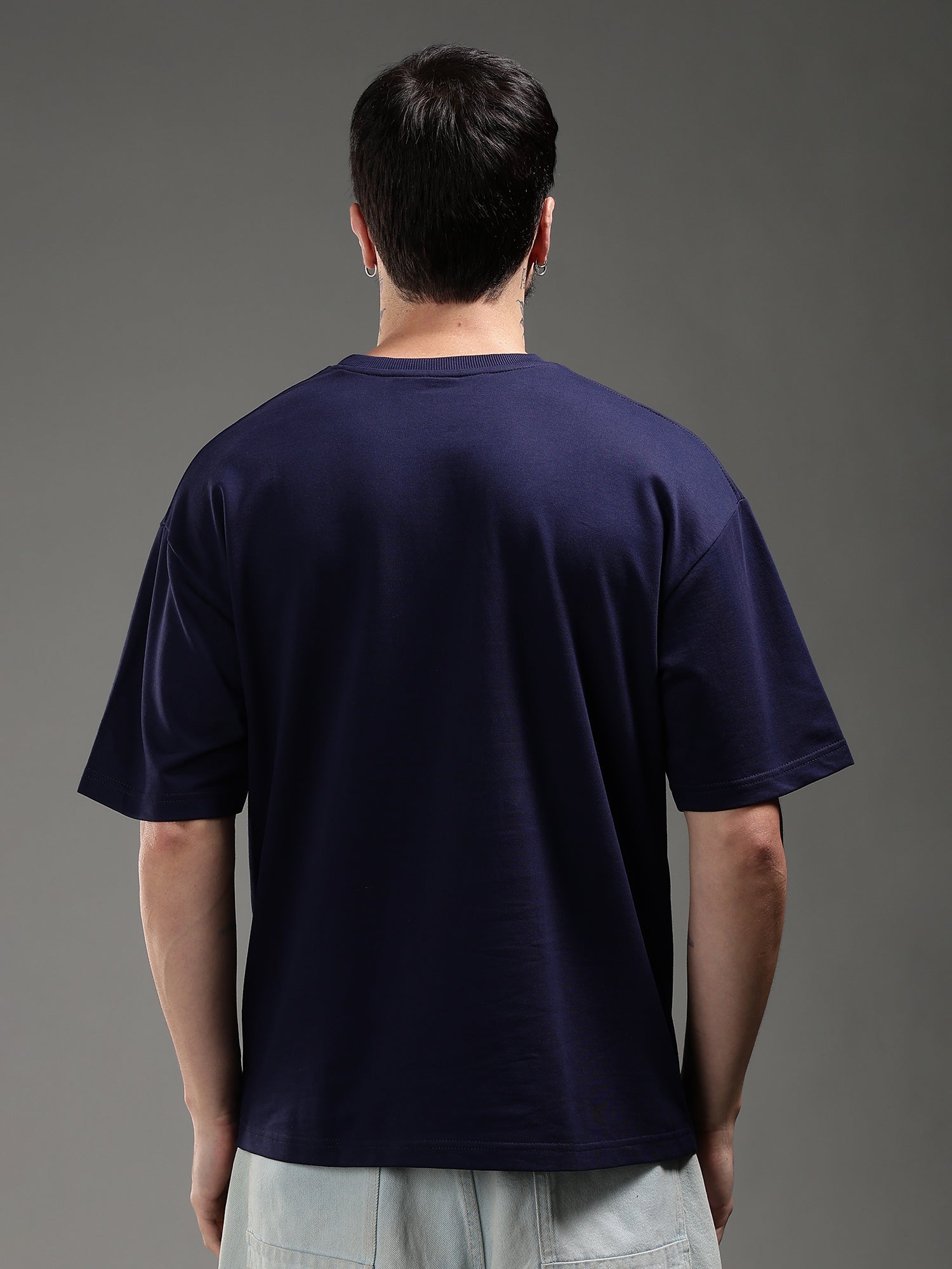 SNOWPARD The Art Supima T-Shirt Navy - Detail | Art Graphic Print Close-Up