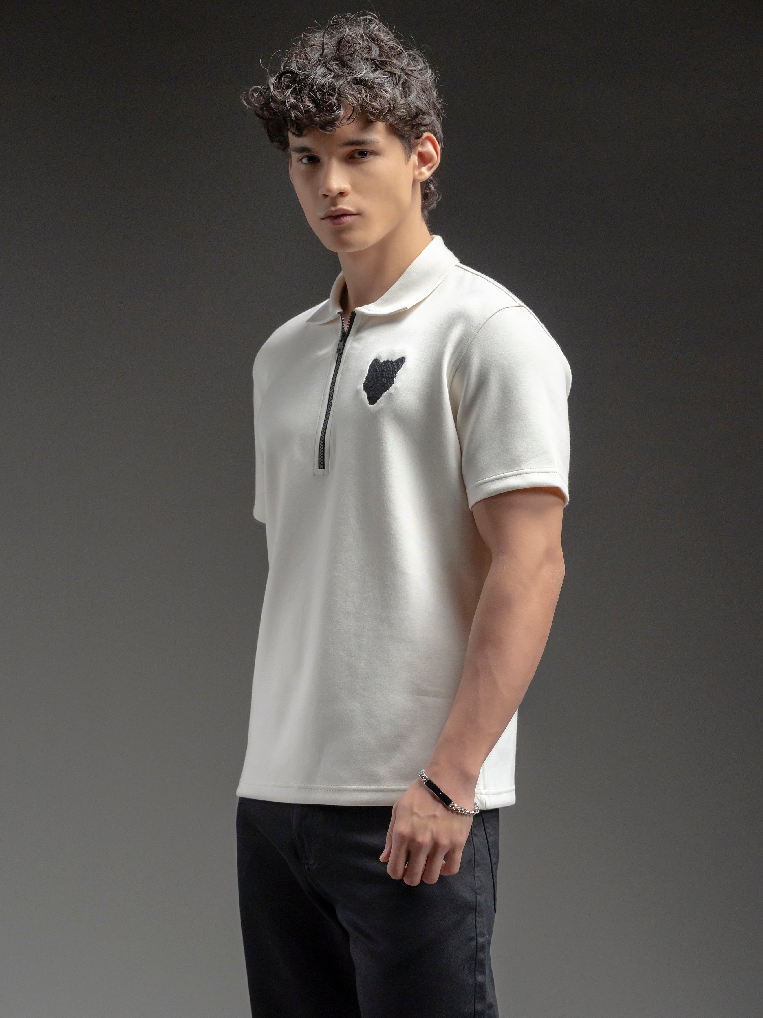 Zipper Polo Shirt