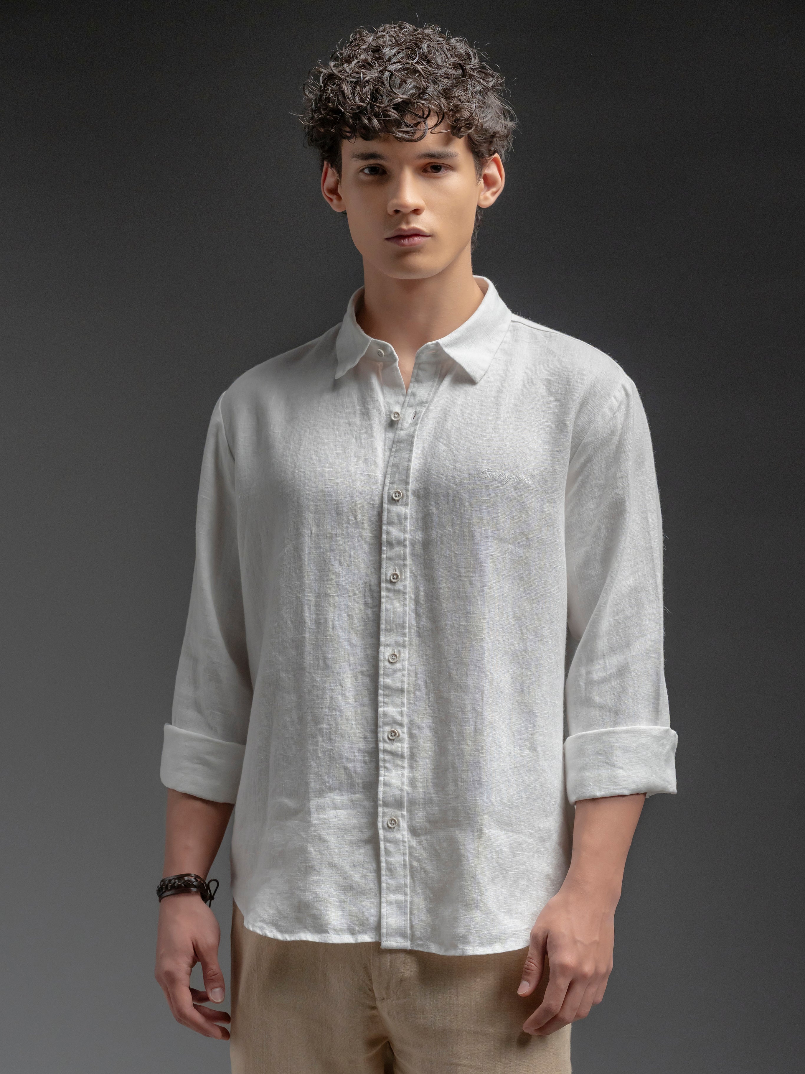 Classic Linen Shirt - White
