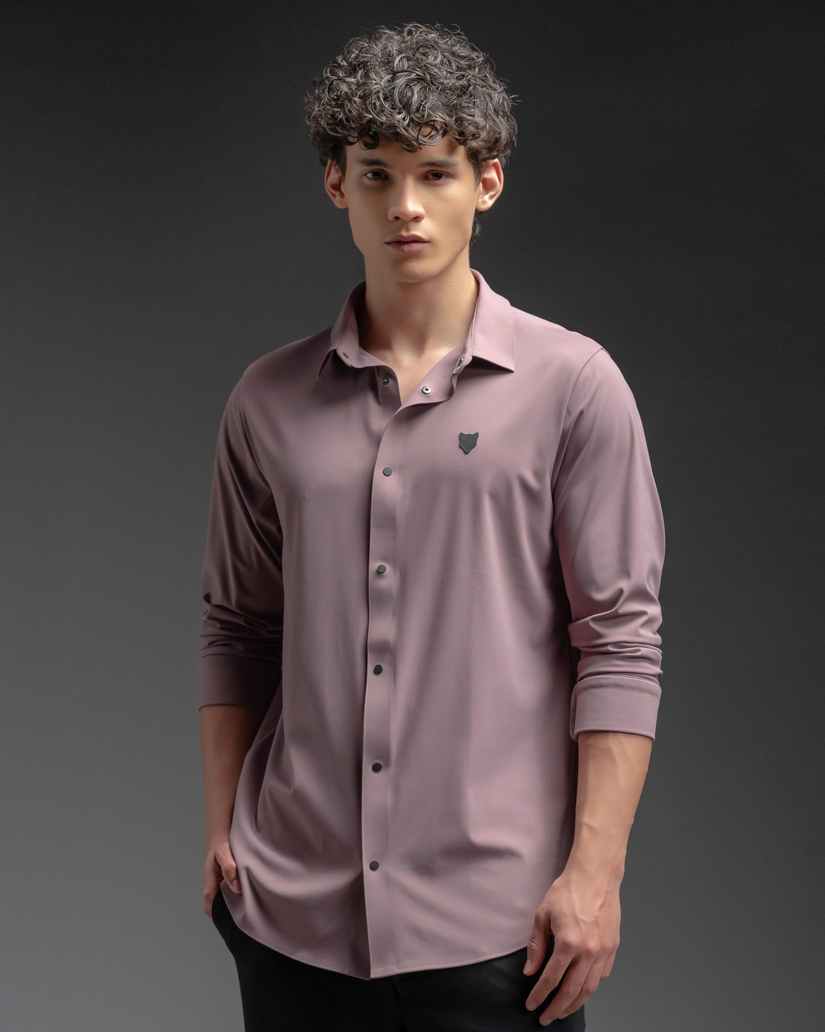 Snowpard Tacta Bonded Shirt Lavender — front view, men's premium bonded shirt India