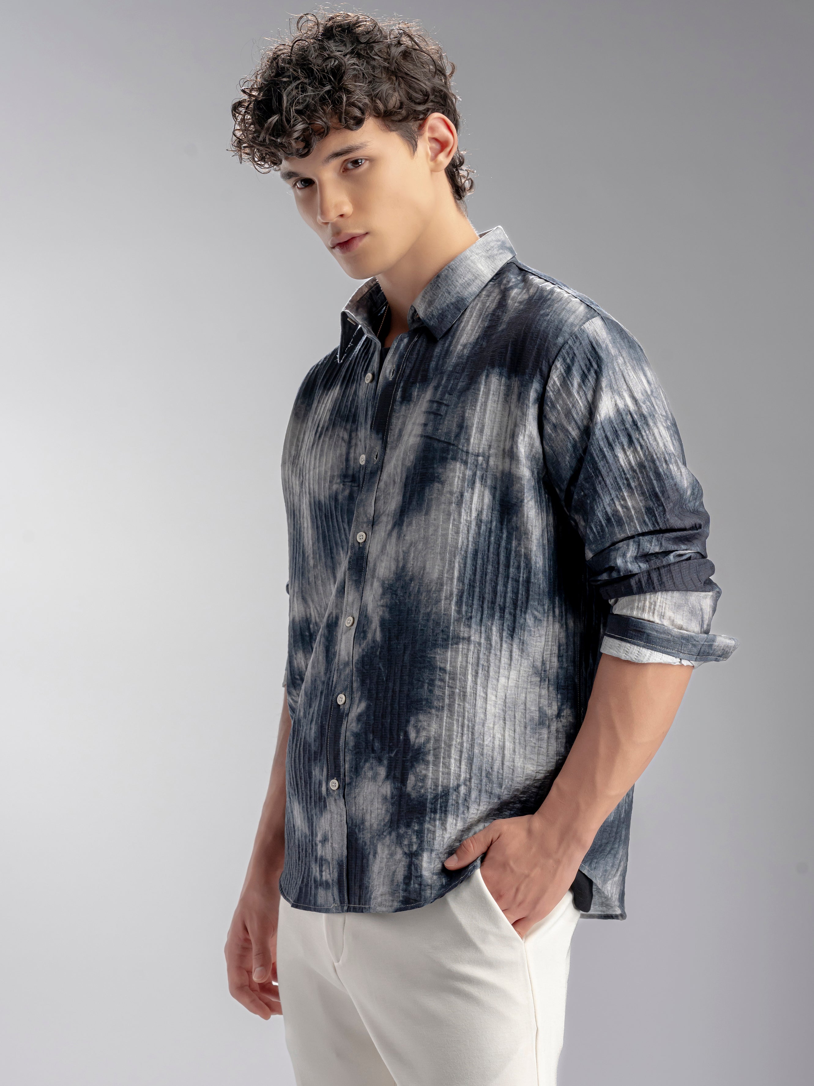 Abstract Crinkle Shirt