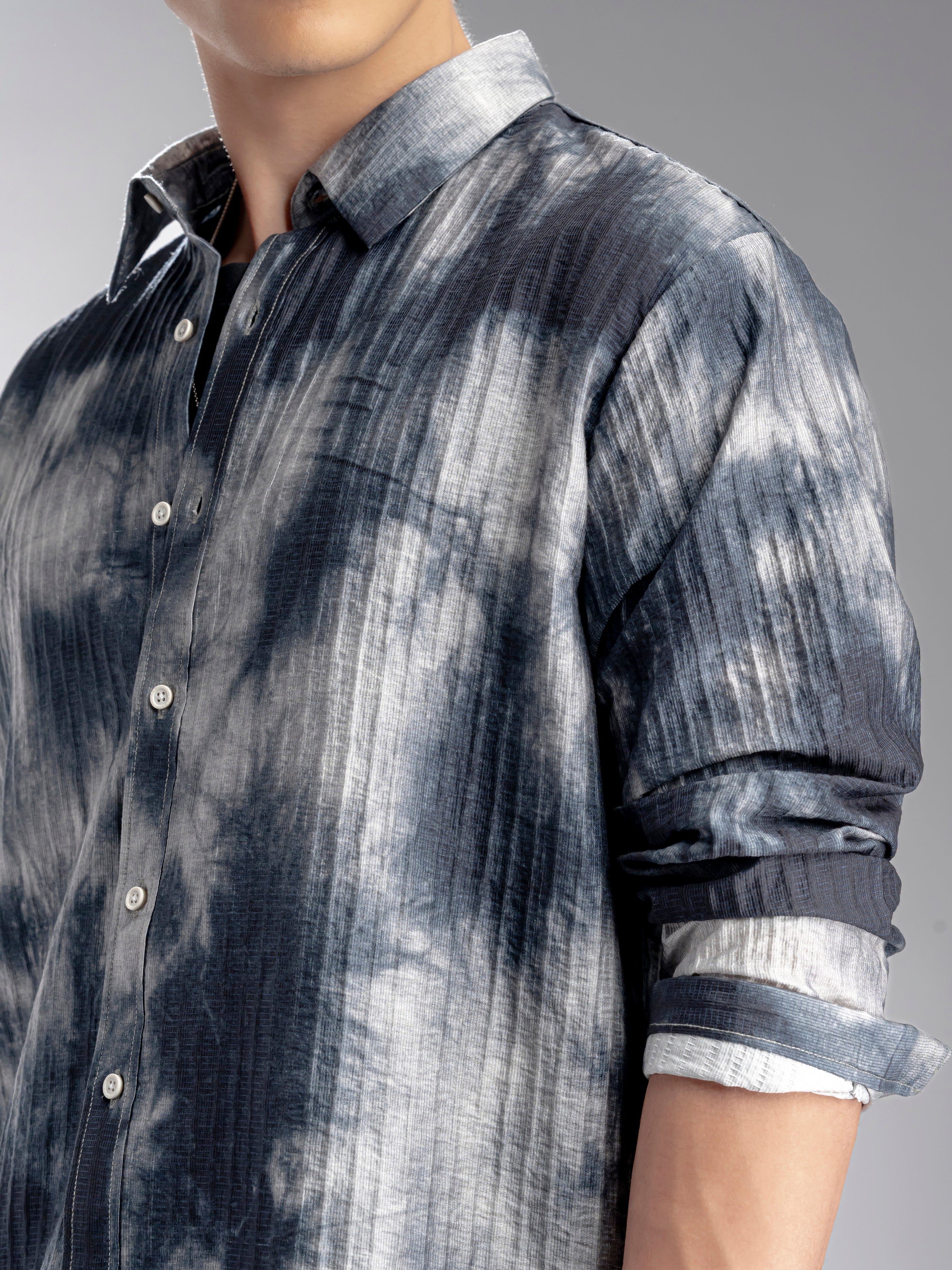 Abstract Crinkle Shirt