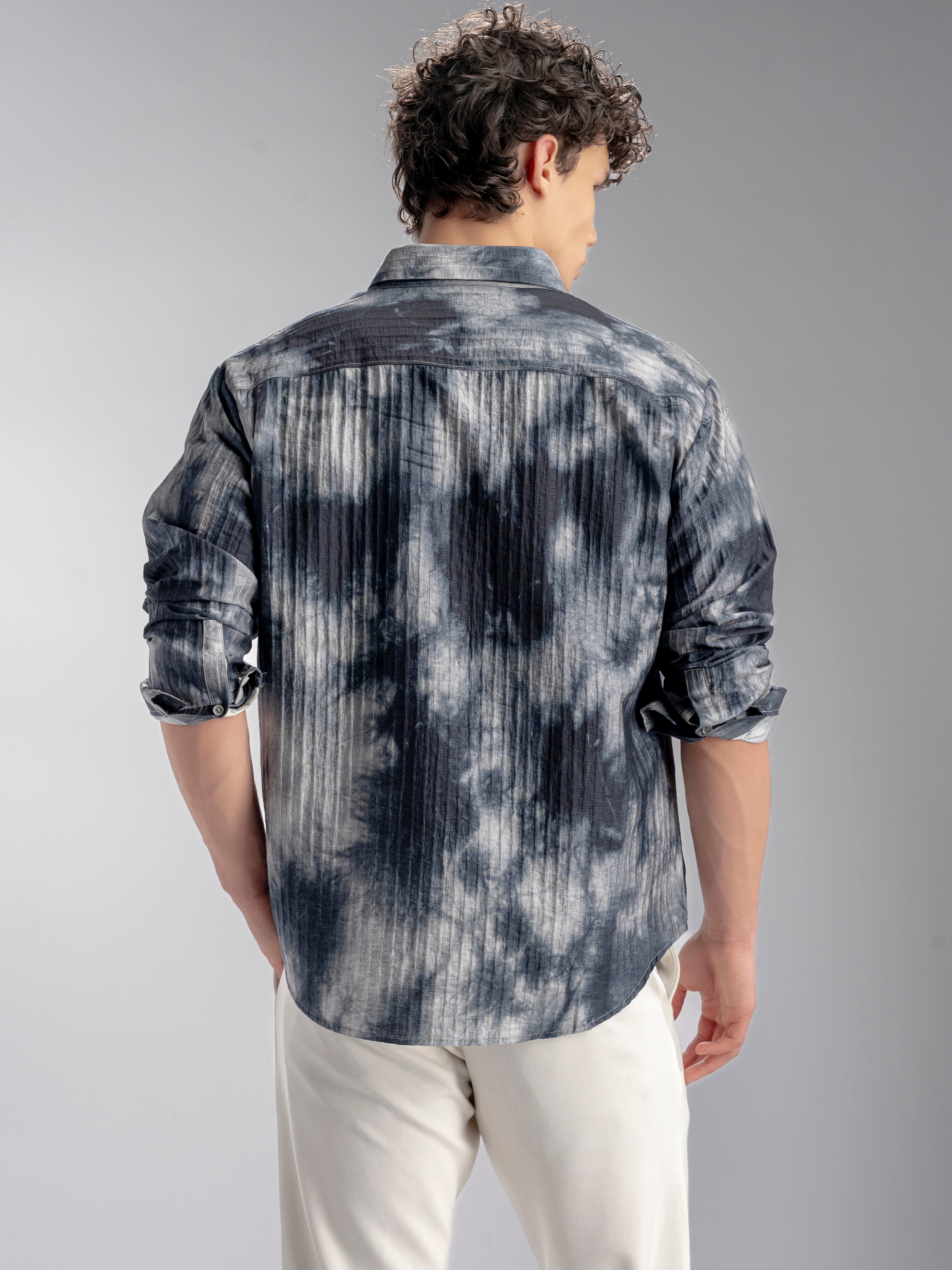 Abstract Crinkle Shirt