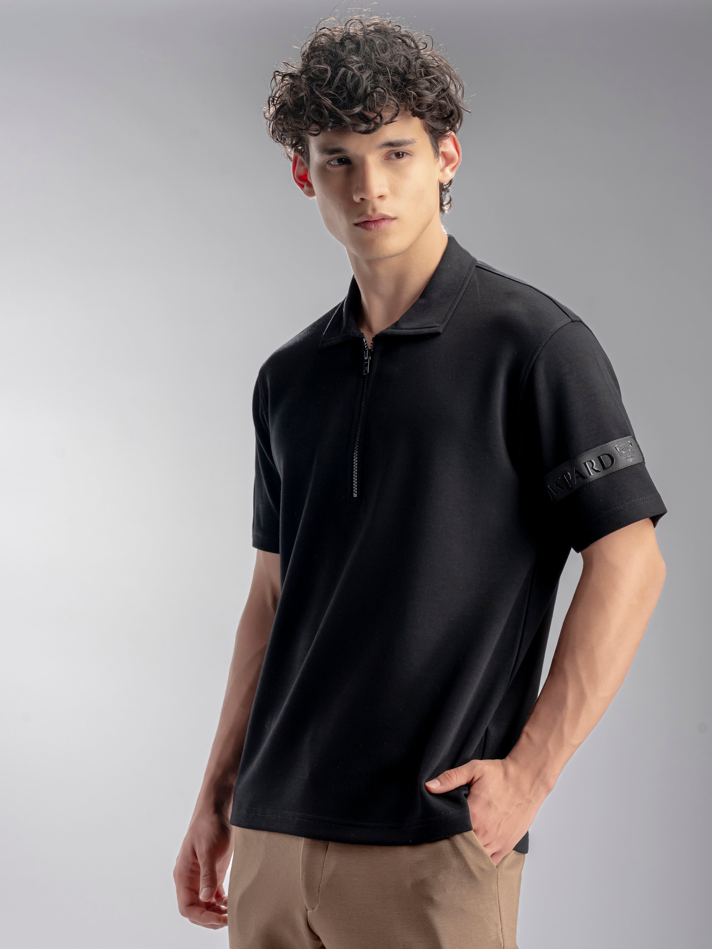 Zipper Polo Shirt