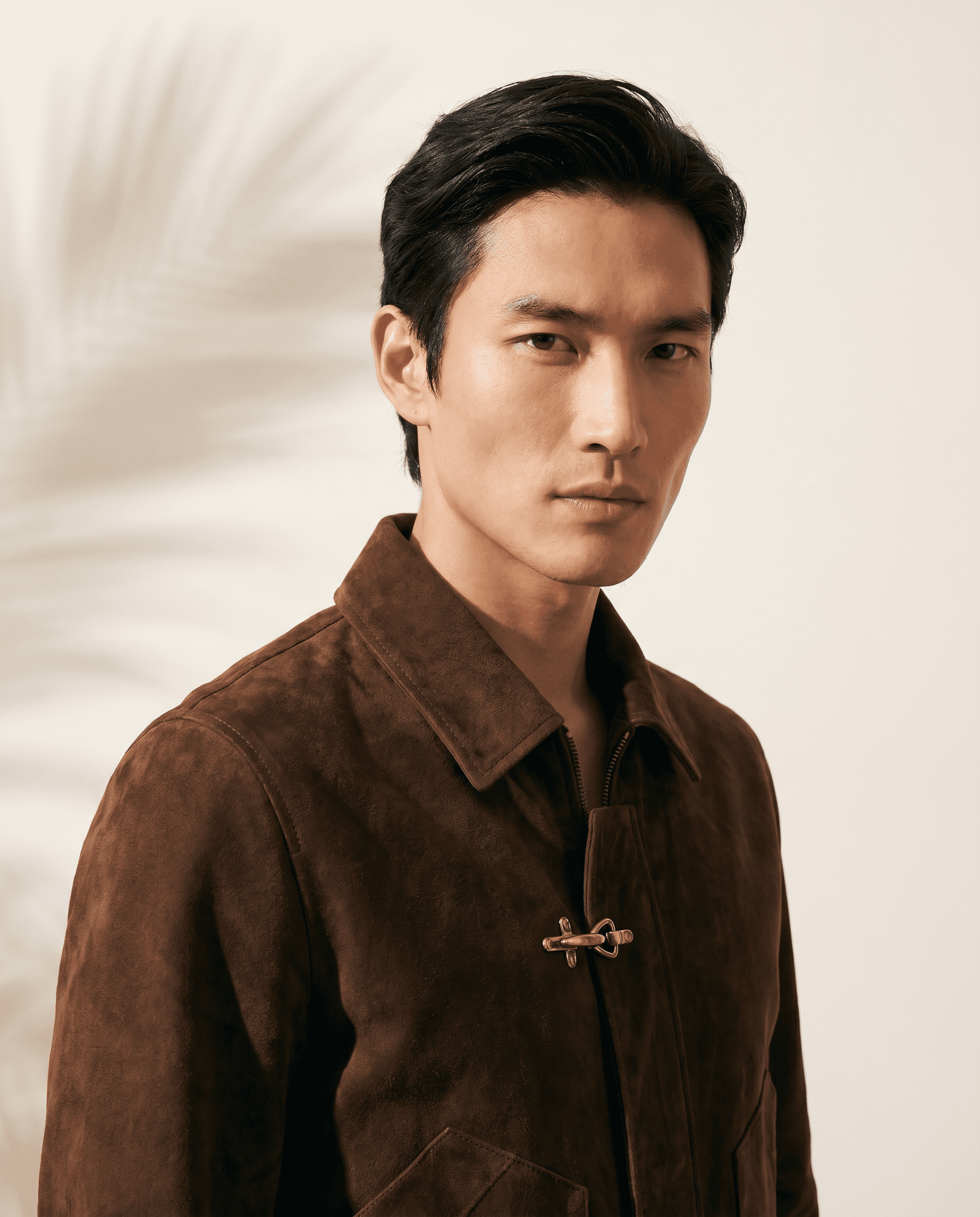 Snowpard Chocolate Brown Equestrian Suede Jacket — flat lay, Zanskar Suede Collection