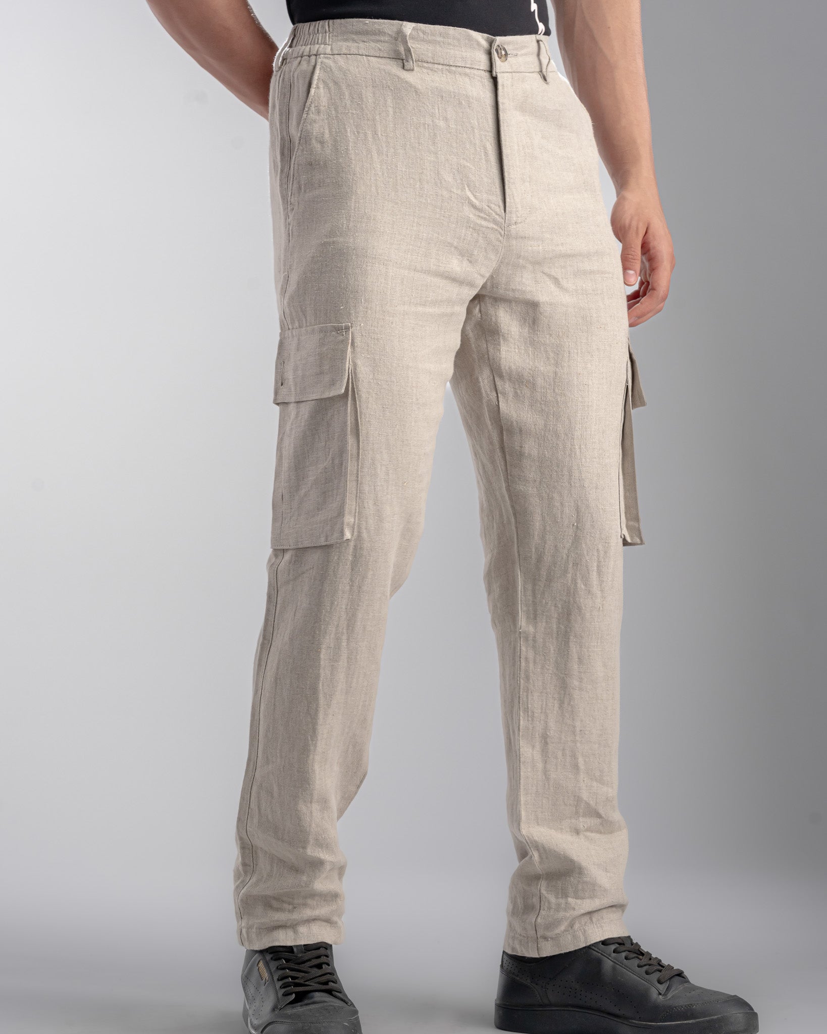 Snowpard Lida Linen Cargo — Sand, side view